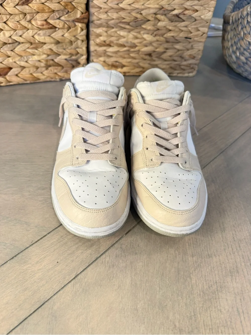Nike Women’s Low-Top Sneakers in Cream and White